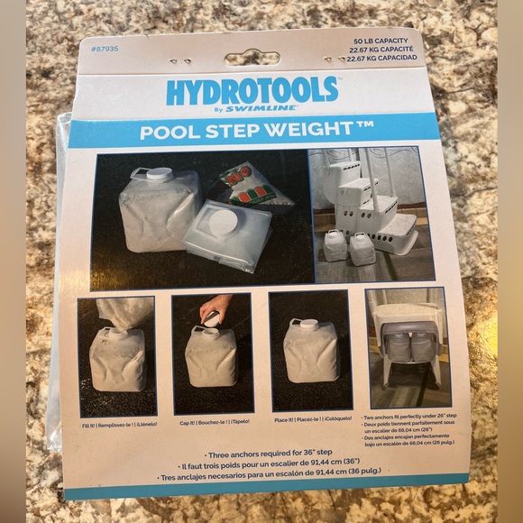 NEW Hydrotools Pool Step Weight by Swimline easy install 50 pound capacity - Picture 1 of 5